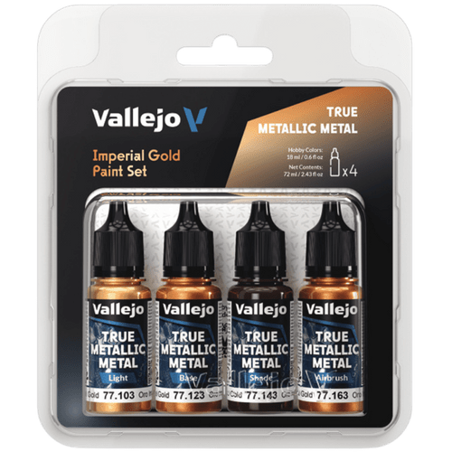 Acrylicos Vallejo: True Metallic Metal - Paint Set - Imperial Gold (18ml)