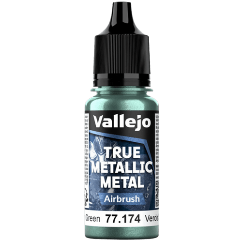 Acrylicos Vallejo: True Metallic Metal - Airbrush - Dusken Green (18ml)