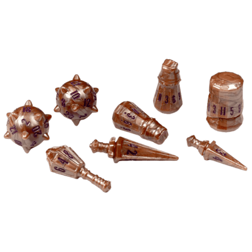 PolyHero Dice: Warrior - Imperial Bronze (8)