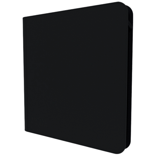 Arcane Fortress Binder: Solid Color Black - Zippered, Side-Loading (12-Pocket)