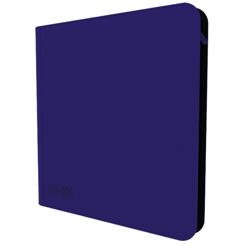 Arcane Fortress Binder: Solid Color Purple - Zippered, Side-Loading (12-Pocket)