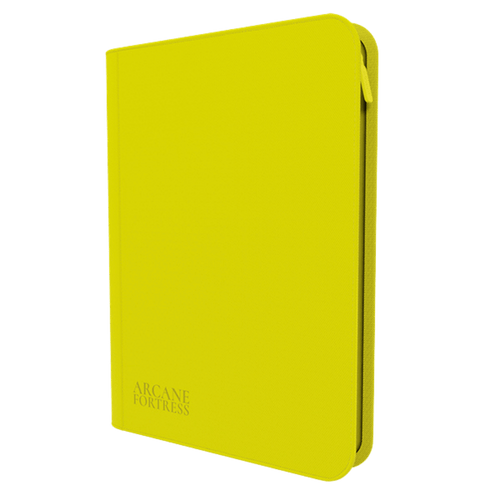 Arcane Fortress Binder: Neon Yellow - Zippered, Side-Loading (9-Pocket)