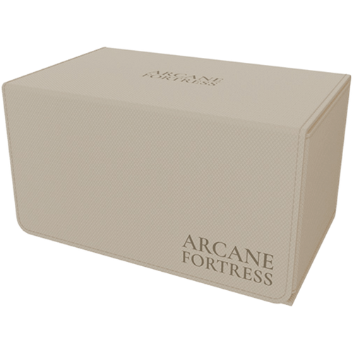Arcane Fortress Deck Box: Solid Color Cream - Radiant 100+ Deck Vault (Deluxe)