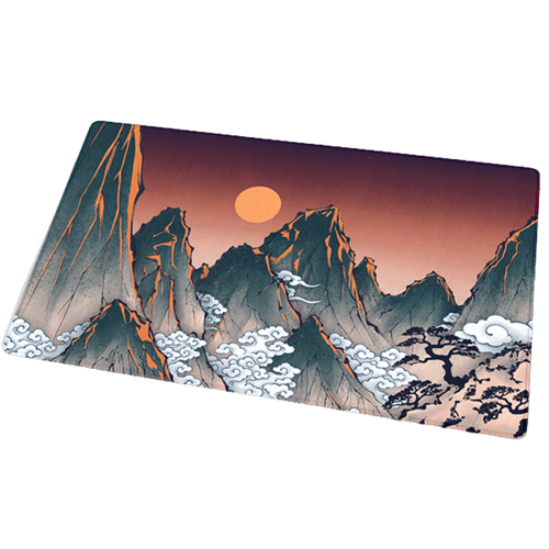 Arcane Fortress Playmat: Ukiyo-e Collection - Crimson Ridge 24" x 14" (Stitched Edge)