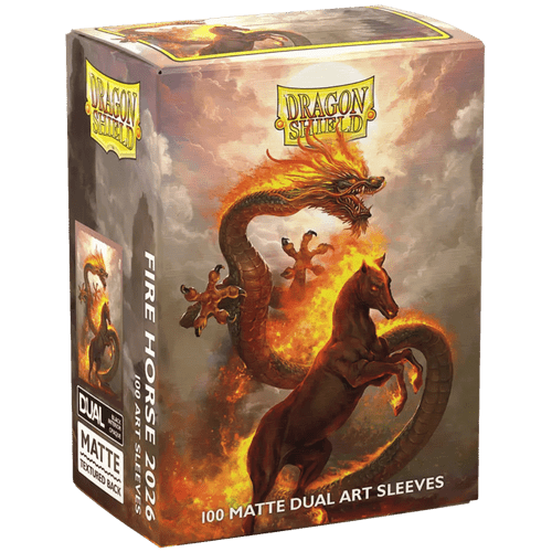 Dragon Shield: Chinese New Year 2026 Year of the Fire Horse - Matte Dual Art Card Sleeves (100ct)