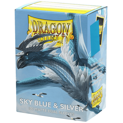 Dragon Shield: Sky Blue & Silver - Matte Dual Card Sleeves (100ct)