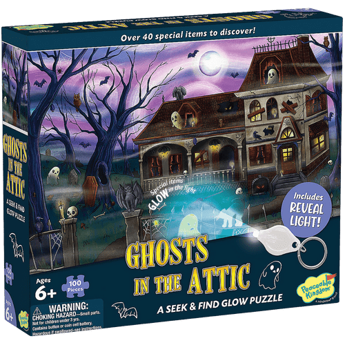 Ghosts in the Attic: A Seek & Find Glow Puzzle