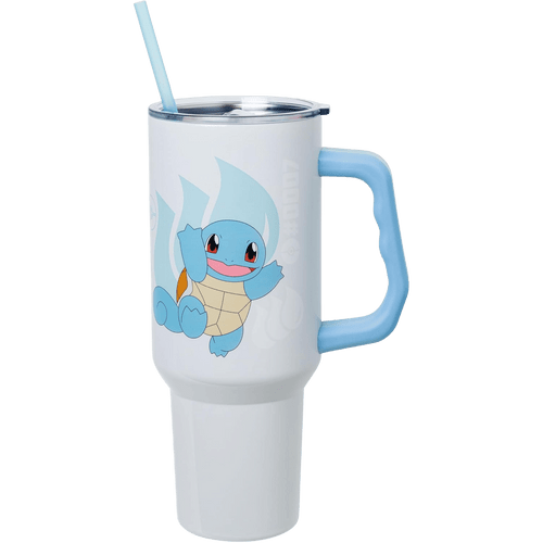 Pokemon: Squirtle - Stainless Steel Tumbler w/Handle & Reusable Straw (40oz)