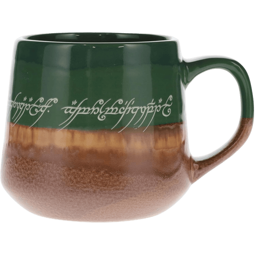 The Lord of The Rings: Elvish Script - High Gloss Reactive Glaze Tapered Pottery Mug (18oz)