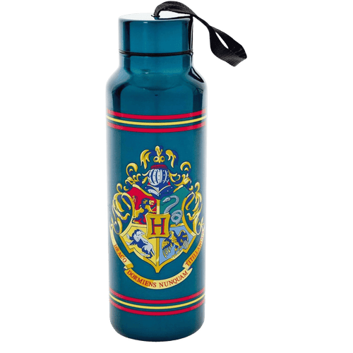 Harry Potter: Hogwarts School Crest - Stainless Steel Water Bottle w/Strap (27oz)