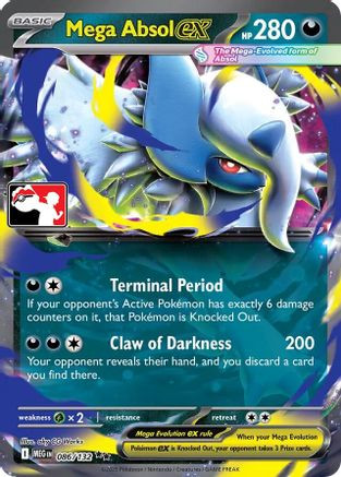 Mega Absol ex - 086/132 86 - Prize Pack Series Cards Holofoil