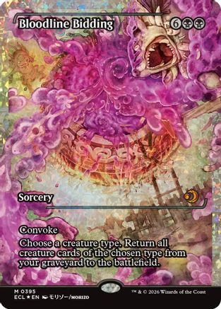 Bloodline Bidding (Showcase) (Fracture Foil) (ECL-395) - Lorwyn Bloodline Bidding (Showcase) (Fracture Foil) (ECL-395) - Lorwyn
