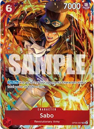 Sabo (Illustration Box Vol.5) (OP05-007) One Piece Promotion Cards Foil