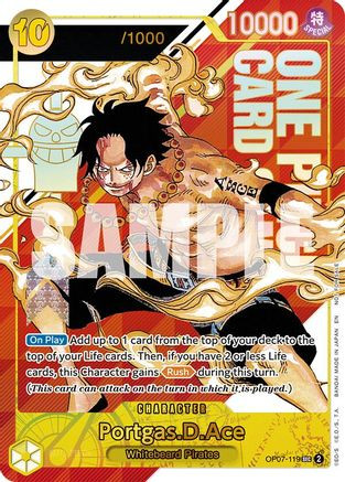 Portgas.D.Ace (Serial Numbered) (OP07-119) One Piece Promotion Cards Foil