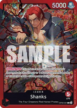 Shanks (Reprint) (OP09-001) Starter Deck 23: RED Shanks Foil