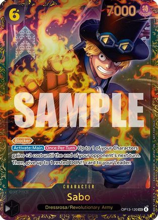 Sabo (Store Treasure Cup 2025) (OP13-120) One Piece Promotion Cards Foil