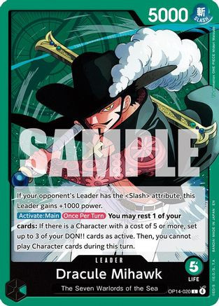 Dracule Mihawk (OP14-020) The Azure Sea's Seven