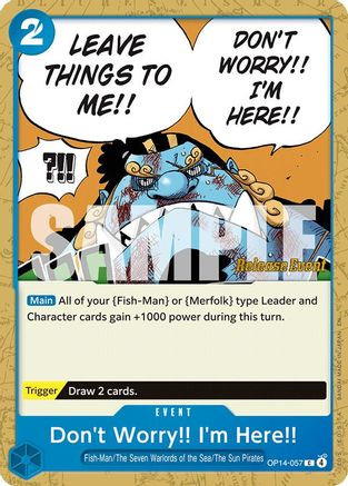 Don't Worry!! I'm Here!! (OP14-057) The Azure Sea's Seven Release Event Cards