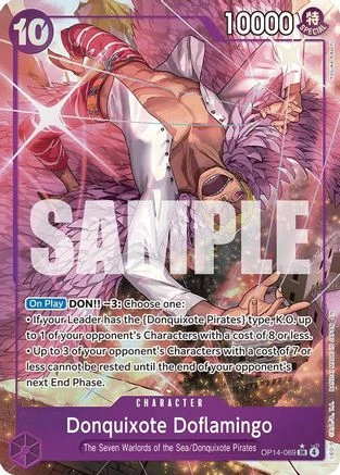 Donquixhote Doflamingo - OP14-069 (Alternate Art) (OP14-069) The Azure Sea's Seven Foil