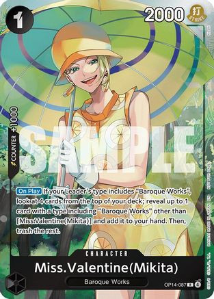 Miss.Valentine(Mikita) (Dash Pack) (OP14-087) The Azure Sea's Seven Foil