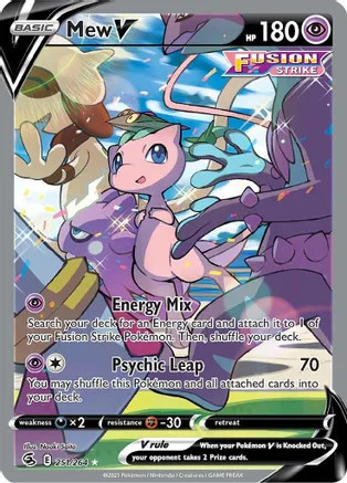 Mew V (Alternate Full Art) 251/264 - SWSH08 Fusion Strike Holofoil (LP)