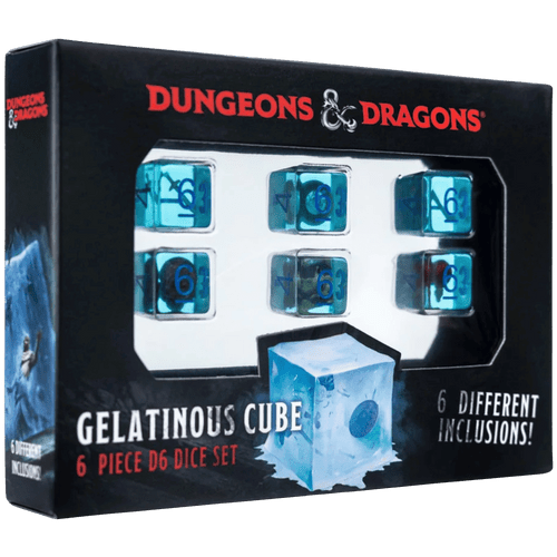 FanRoll: D&D Gelatinous Cube - D6 Inclusion Dice Set (6ct)