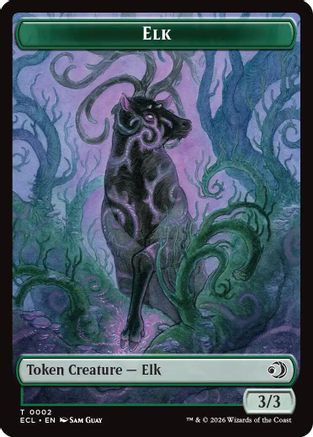 Elk // Mutavault Double-Sided Token (ECL-2 // 11) - Lorwyn Eclipsed