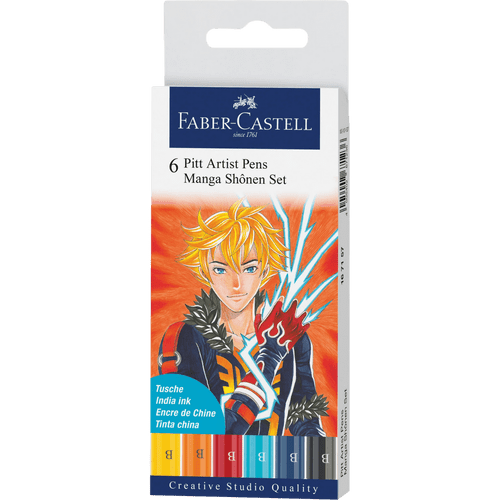 Pitt Artist Pens: Manga Shonen Set (6)