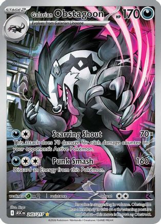Galarian Obstagoon - 245/217 245 - ME Ascended Heroes Holofoil