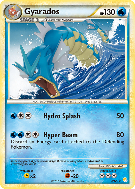 Gyarados 4/123 - HeartGold  SoulSilver Holofoil (HP)