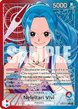 Nefeltari Vivi  - 001 (Alternate Art) (EB03-001) Extra Booster: One Piece Heroines Edition Foil