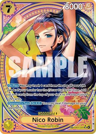 ワンピース カードゲーム Nico Robin SP SR EB03 Japanes Booster Nico Robin - 055 (SP) (EB03-055) Extra Booster: One Piece Heroines