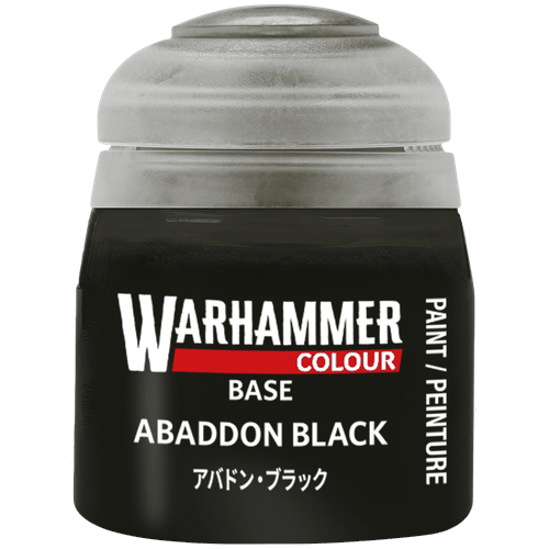 Warhammer Colour Paint: Base - Abaddon Black (12ml)