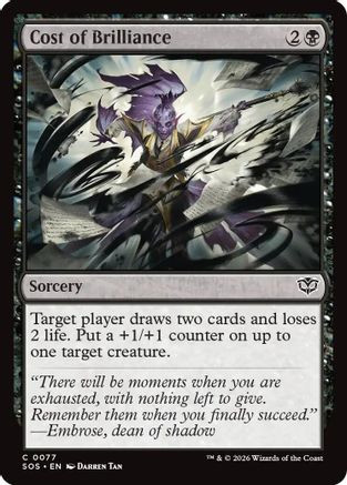 Cost of Brilliance (SOS-077) - Secrets of Strixhaven Foil