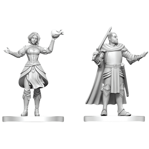 Dungeons & Dragons: Nolzur's Marvelous Miniatures - Knight & Mage Apprentice (Unpainted) (PREORDER)