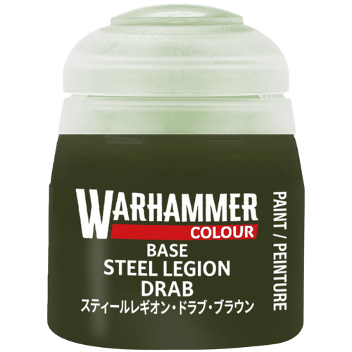Warhammer Colour Paint: Base - Steel Legion Drab (12ml)