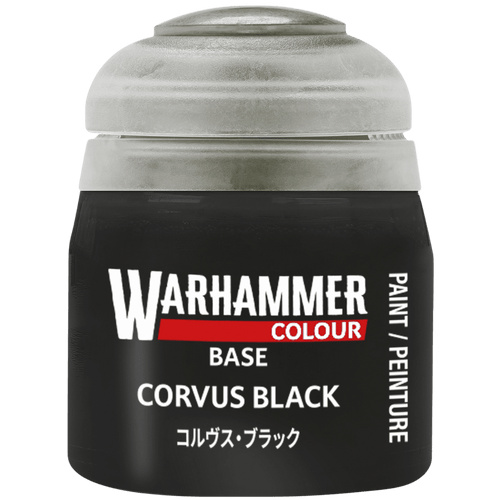Warhammer Colour Paint: Base - Corvus Black (12ml)