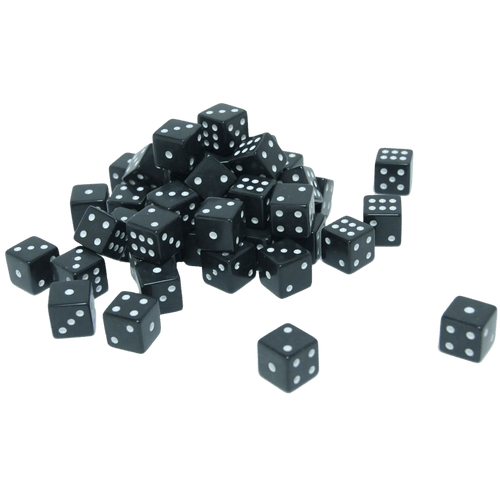 WE Games Square Cornered Dice - 100 Pack (Black)