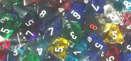 Chessex Dice: Translucent Polyhedral D8 Assorted Bag of Dice (50) Revised