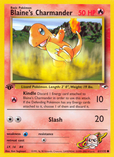 Blaine's Charmander 61/132 - Gym Heroes Unlimited (MP)