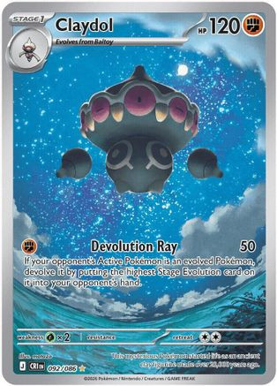 Claydol - 92 - ME04 Chaos Rising Holofoil - Game Nerdz