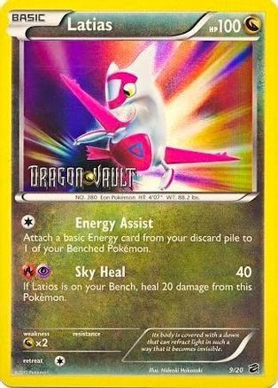 Latias - 9/20 (Dragon Vault) 9 - Blister Exclusives Holofoil (MP)