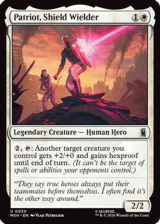Patriot, Shield Wielder (MSH-030) - Marvel Super Heroes Foil