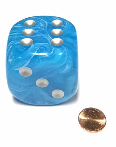 Chessex Luminary Polyhedral Dice Set – Sky/Silver, 7-Piece Set For D&D & RPG Games 4 thumbnail image