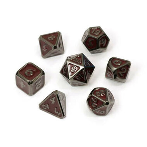 Metal Polyhedral Dice Set - Mythica Sinister Ruby (7ct)
