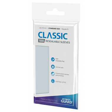 Ultimate Guard Sleeves: Resealable - Transparent (100ct)