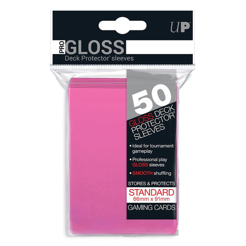 Ultra Pro Sleeves: Bright Pink - PRO-Gloss, Standard (50ct)