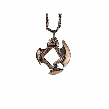 Dice Holder Jewelry: 12mm D6 Axe Blade (Old Copper Finish)