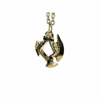 Dice Holder Jewelry: 12mm D6 Axe Blade Pendant (Gold Finish)