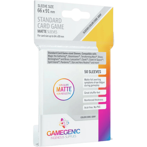 Gamegenic Sleeves: Matte Standard Card Size (50ct)